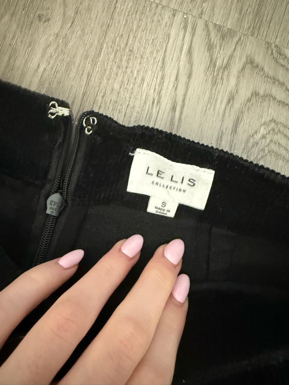 Black Pleated Skort with Button Front - Picture 2 of 2